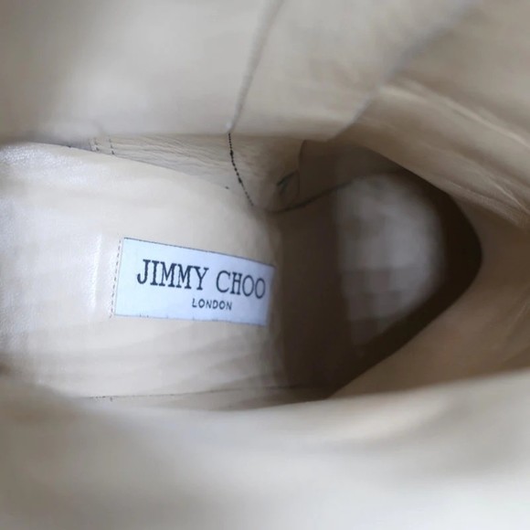 Jimmy Choo Kassidy Bow Ankle Boots Black Suede Size 39 Pointed Toe High Heel - Picture 9 of 10